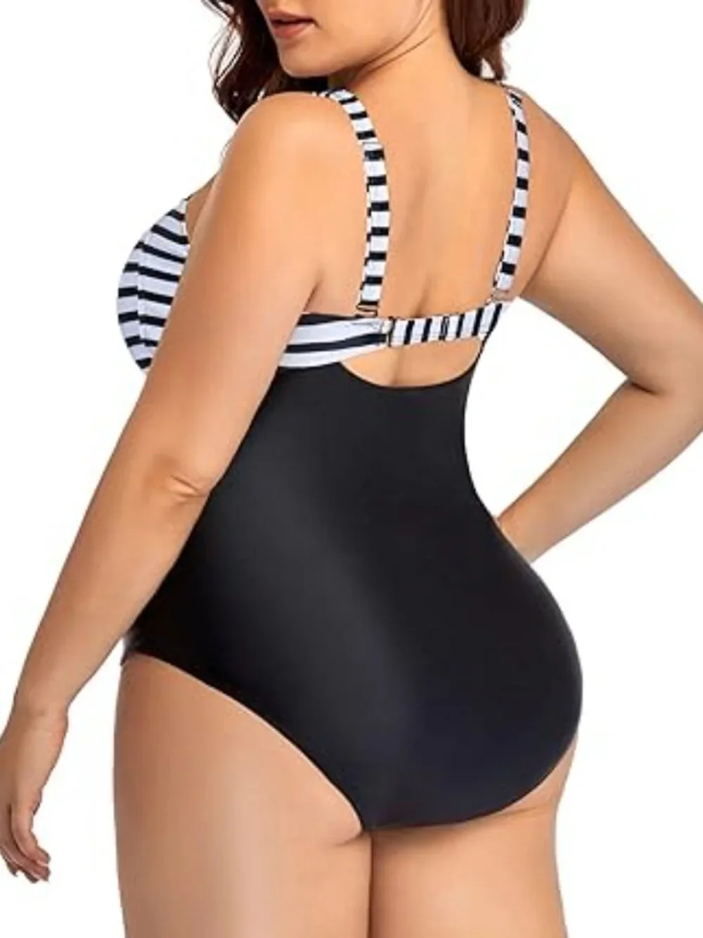 Daci Women Plus Size One Piece Swimsuits - Tummy Control Retro Ruched 22W - Picture 2 of 6